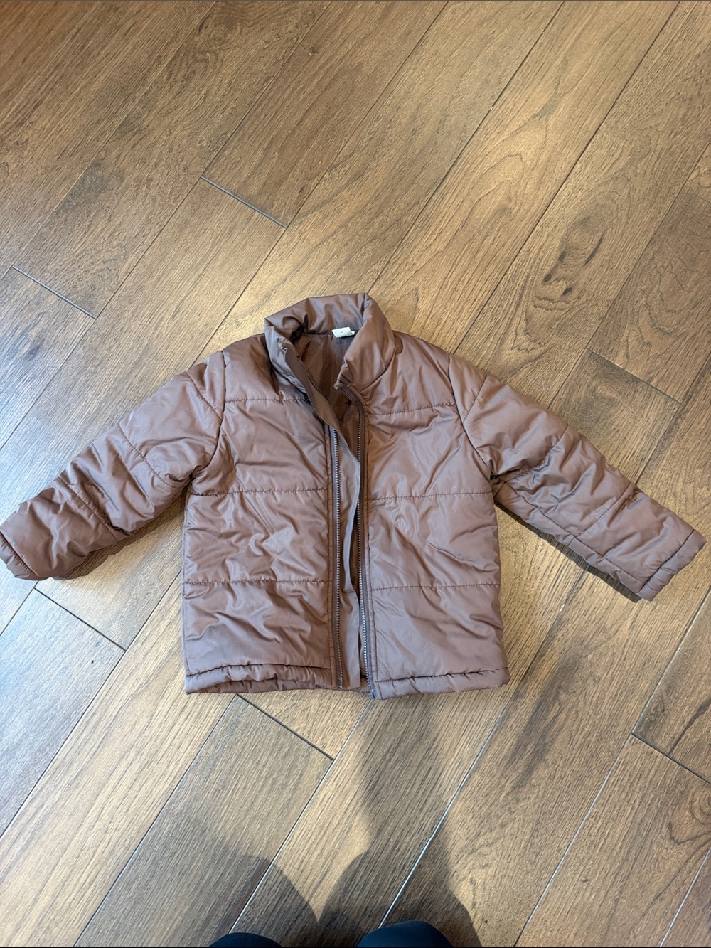 SHEIN Kids Brown Quilted Puffer Jacket Size 2-3 Year - C34-160